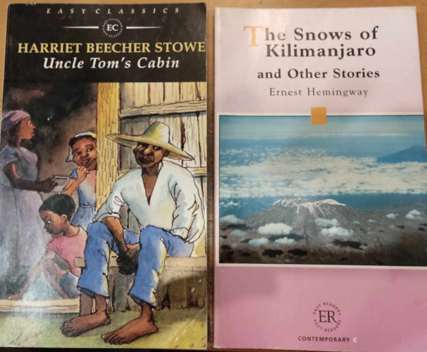 Ernest Hemingway, Brett Thomas, Lilian Brogger Harriet Beecher-Stowe (illus.), Solveig Odland (illus.) - 2 db könnyített olvasmány: The Snows of Kilimanjaro and other Stories + Uncle Tom's Cabin
