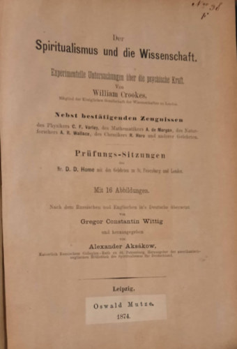 William Crookes - Spiritualismus und die Wissenschaft