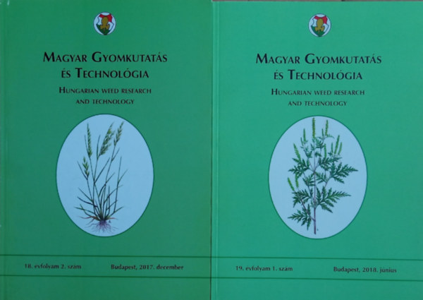 Magyar Gyomkutats s Technolgia - Hungarian Weed Research and Technology 18. vf. 2. + 19. vf. 1. (2 db)