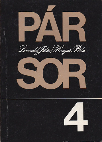 Levendel Jlia-Horgas Bla - Pr Sor 4. (Mhelynapl)