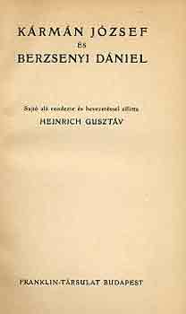 Heinrich Gusztáv - Kármán József és Berzsenyi Dániel