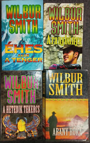 Wilbur Smith - (4db) Wilbur Smith könyvcsomag: Éhes akár a tenger / Aranybánya / A hetedik tekercs / Arany Róka