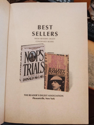 Donald McCaig, Elliott Roosevelt Readers Digest - Best Sellers from Reader's Digest Condensed Books: Nop's Trials + Murder and the First Lady