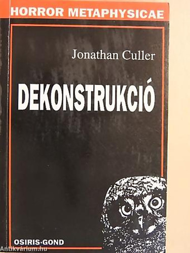 Jonathan Culler - Dekonstrukci