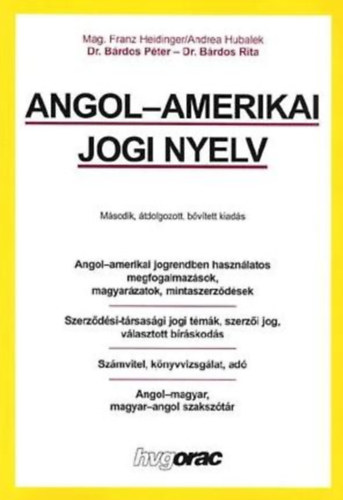 B�rdos P�ter dr.; B�rdos Rita dr. - Angol-amerikai jogi nyelv