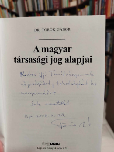 Trk Gbor - A magyar trsasgi jog alapjai