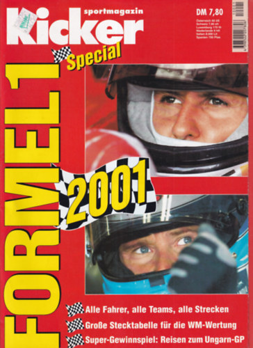 14 db. Kicker sportmagazin Formel 1 special (2001-2014)- nmet nyelv Forma 1 magazin