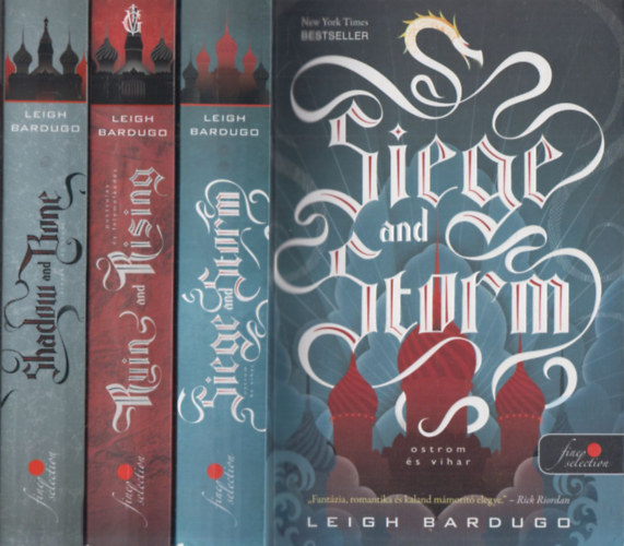 Leigh Bardugo - 3 db fantasy reg�ny (Leigh Bardugo): Ostrom �s vihar + Pusztul�s �s felemelked�s + �rny�k �s csont