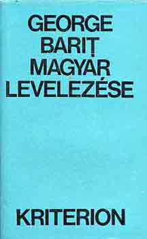 I.-Kov�cs F.  Chindris (szerk) - George Barit magyar levelez�se