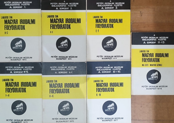 Lakatos va  Lakatos va (szerk.) - 7db m a Magyar Irodalmi Folyirtok sorozatbl - Lakatos va-A. sorozat 1., 2., 3., 4-5., 6-7., 8-10., 11-13.