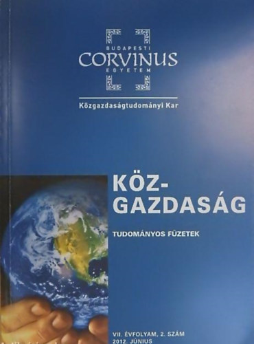 Kz-gazdasg - Tudomnyos fzetek - VII. vfolyam, 2. szm - 2012. jnius