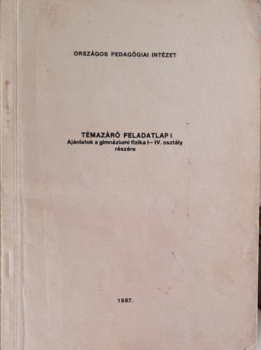 Farkas Gyula (szerk.) - Témazáró feladatlap I.