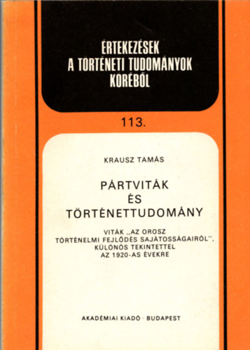 Krausz Tams - Prtvitk s a trtnettudomny