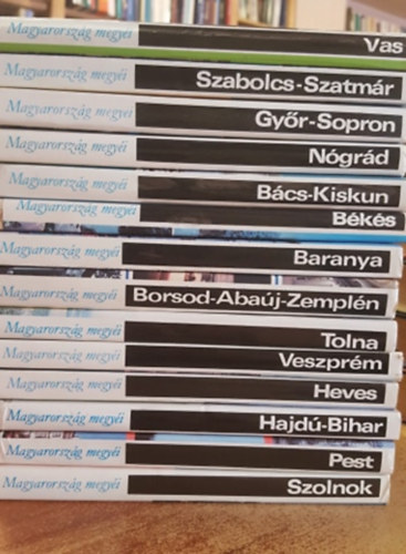 14db Magyarorszg megyi sorozatbl: Vas, Szabolcs-Szatmr, Gyr-Sopron, Ngrd, Bcs-Kiskun, Bks, Baranya, Borsod-Abaj-Zempln, Tolna, Veszprm, Heves, Hajd-Bihar, Pest, Szolnok