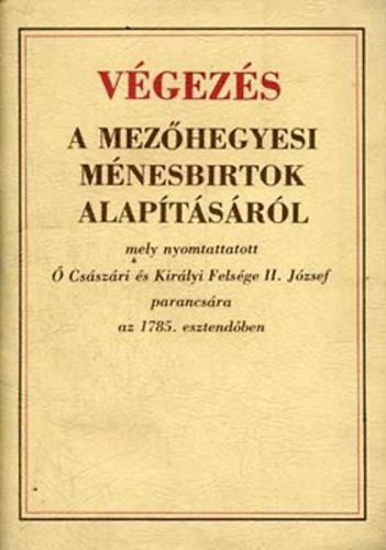 V�gez�s a mez�hegyesi m�nesbirtok alap�t�s�r�l (k�tnyelv�, fakszimile)