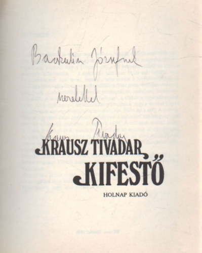 Krausz Tivadar - Kifestő- versek