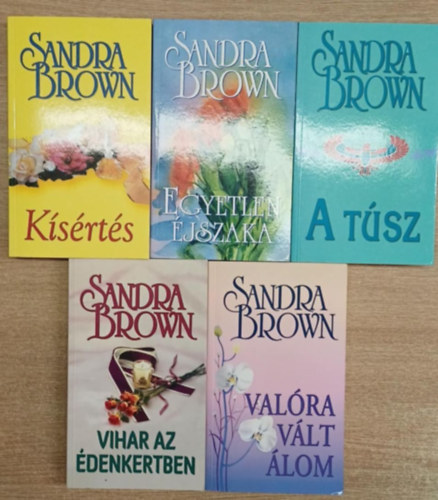 Brown Sandra - 5 db Sandra Brown kötet: Kísértés - Egyetlen éjszaka - A túsz - Vihar az édenkertben - Valóra vált álom