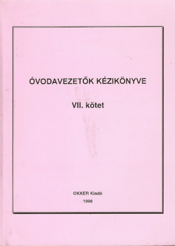�vodavezet�k k�zik�nyve VII.