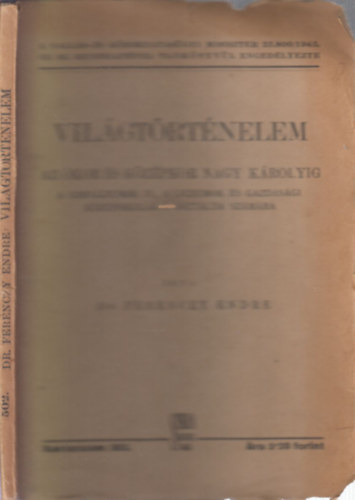 Dr. Ferenczy Endre - Vil�gt�rt�nelem (Az �kor �s k�z�pkor Nagy K�rolyig)