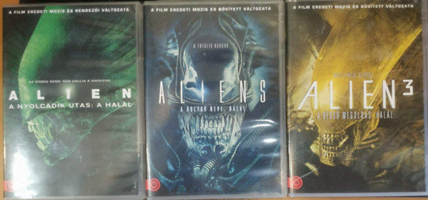 Sigourney Weaver - 3 db Alien: Nyolcadik utas: a halál + Aliens: A bolygó neve: halál + Alien3: A végső megoldás: halál (Mindhármon a mozi és rendezői változat)(3 DVD)
