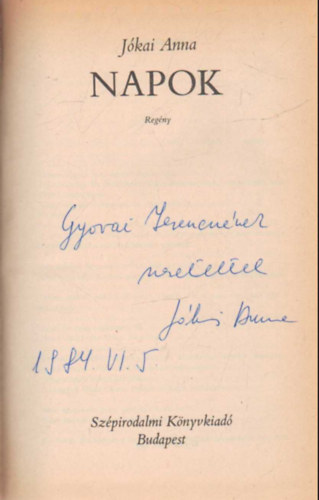 Jkai Anna - Napok