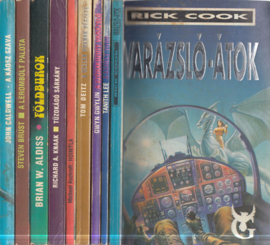 10 db. Griff könyvek (Varázsló-átok + A kehely titka + A szórakozott varázsló + A Szelek Urának végzete + Hoimyla- A kék virágok titka + Tűzokádó sárkány + Földburok + A lerombolt palota + A Káosz szava)