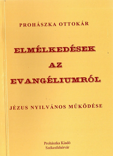 Prohászka Ottokár - Elmélkedések az evangéliumról: Jézus nyilvános működése