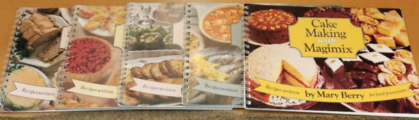 Marika Hanbury Tenison, Mary Berry, Evelyn Rose, Brian Binns, Vanessa Binns Lucille Barber - 5 db ICTC szak�csk�nyv: Cake Making with Magimix; Fish Cookery with Magimix; Jewish Cookery with Magimix; Pastry Making with Magimix; Pat�s and Terrines with Magimix