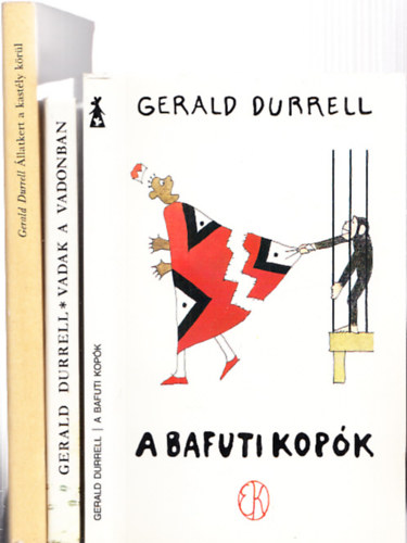 Gerald Durrell - 3 db. Gerald Durrell ktet: A bafuti kopk + Vadak a vadonban + llatkert a kastly krl
