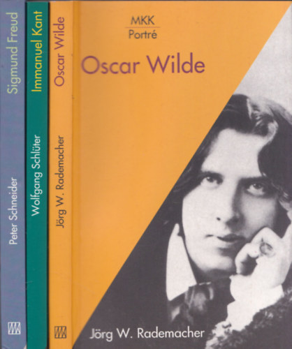 3 db MKK Portr knyvek: Oscar Wilde + Immanuel Kant + Sigmund Freud