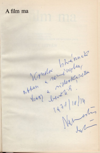 Nemeskürty István - A film ma- dedikált
