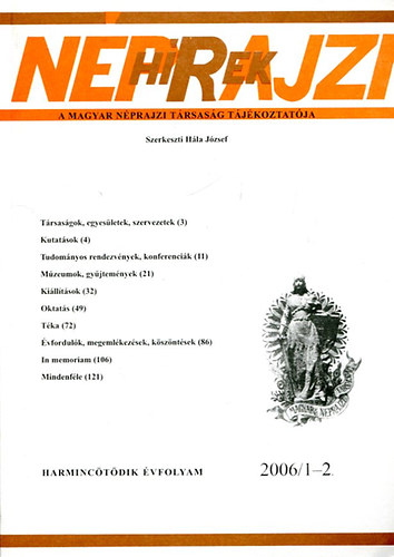 Hla Jzsef - Nprajzi hrek 2006/1-2