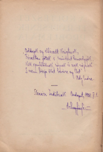 Nagy László - A költészet fejlődésének problémája- dedikált