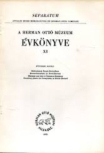 Dtshy Mihly - A Herman Ott mzeum vknyve XI.