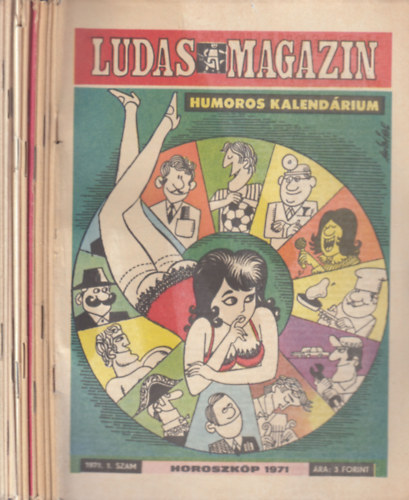 Tabi László (főszerk.) - 11 db. Ludas magazin 1971. (hiány: 8. szám)