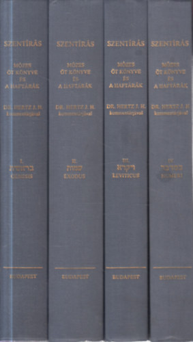 Szent�r�s - M�zes �t k�nyve �s a Haft�r�k I-IV. (Reprint)- hi�ny: V. k�tet