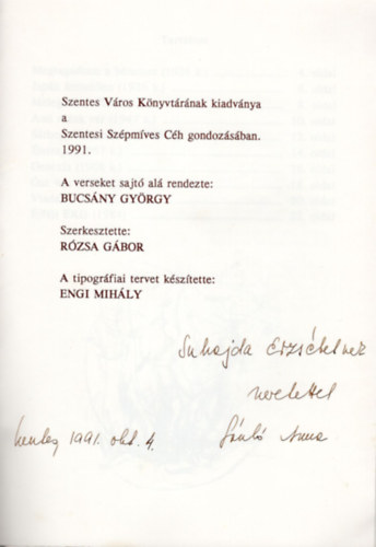 Lszl Anna Temesvry Kriszta - Tz vers -Tz rajz dediklt