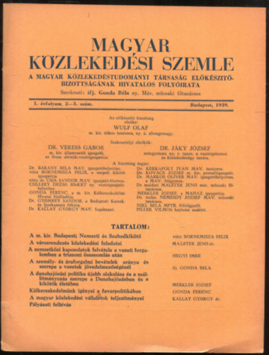 ifj. Gonda Bla - Magyar Kzlekedsi szemle I. vfolyam 2-3. szm