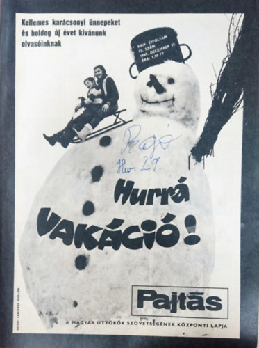 Vasv�ri Ferenc  (szerk.) - Pajt�s XXIV. �vfolyam 51. sz�m (1969)