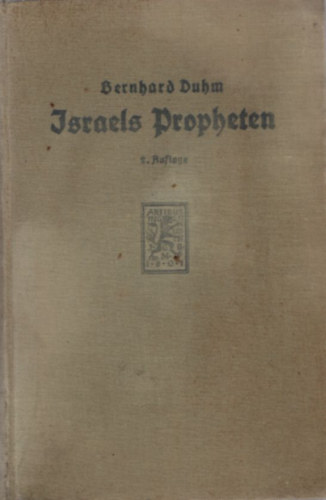 Bernhard Duhm - Israels Propheten (Izrael pr�f�t�i)