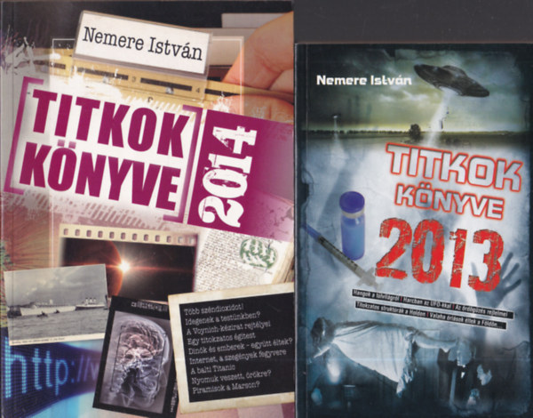 Nemere Istvn - 2db Nemere Istvn m - Titkok knyve 2013 + Titkok knyve 2014