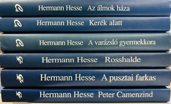 Hermann Hesse - 6 db Herman Hesse k�nyv - Az �lmok h�za, Ker�k alatt, Rosshalde, A pusztai farkas, Peter Camenzind, A var�zsl� gyermekkora