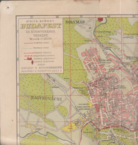 Stoits Gy�rgy - Budapest �s k�rny�k�nek t�rk�pe 1:25.000