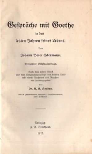 Gesprächte mit Goethe