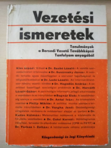 Dr. Sus�nszky J�nos - Vezet�si ismeretek