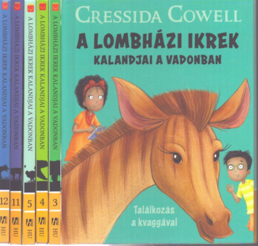 Cressida Cowell - 6 db A Lombházi ikrek kalandjai a vadonban sorozatból: 2., 3., 4., 5. 11., 12. számok
