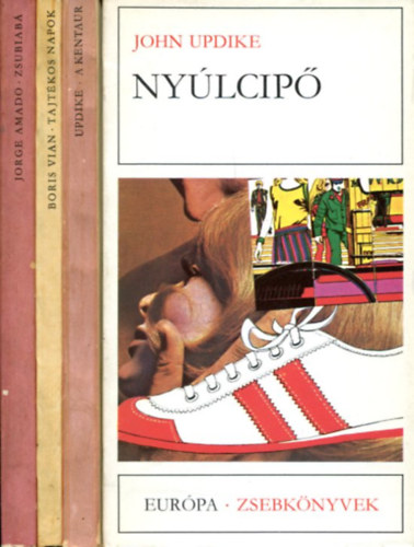 John Updike - Boris Vian - Jorge Amado - 4 db Eurpa zsebknyvek regny (Zsubiab-Tajtkos napok-A Kentaur-Nylcip)