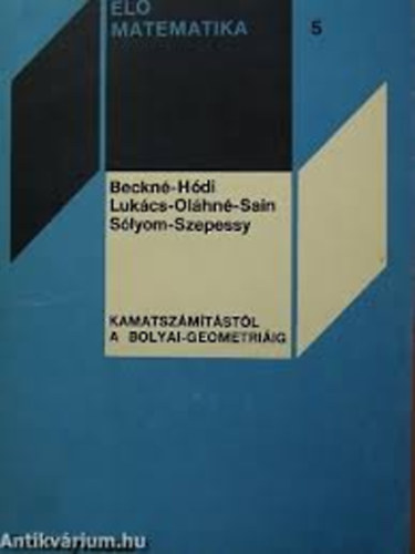 Beckn�,H�di,Luk�cs,Ol�hn�,Sain,S�lyom,Szepessy - Kamatsz�m�t�st�l a Bolyai-geometri�ig (�l� matematika 5)