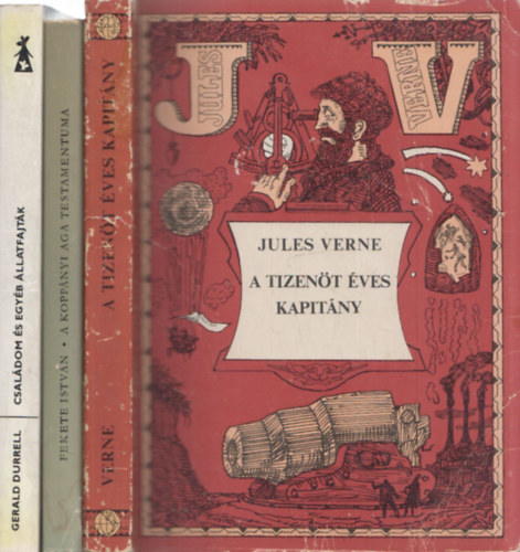 3 db klasszikus ifj�s�gi reg�ny: A tizen�t �ves kapit�ny + A kopp�nyi aga testamentuma + Csal�dom �s egy�b �llatfajt�k