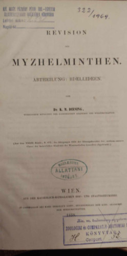 Dr. K. M. Diesing - Revision der myzhelminthen abtheilung: bdellideen